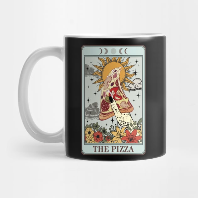 Funny food tarot card with pizza by ThirdEyeDesign